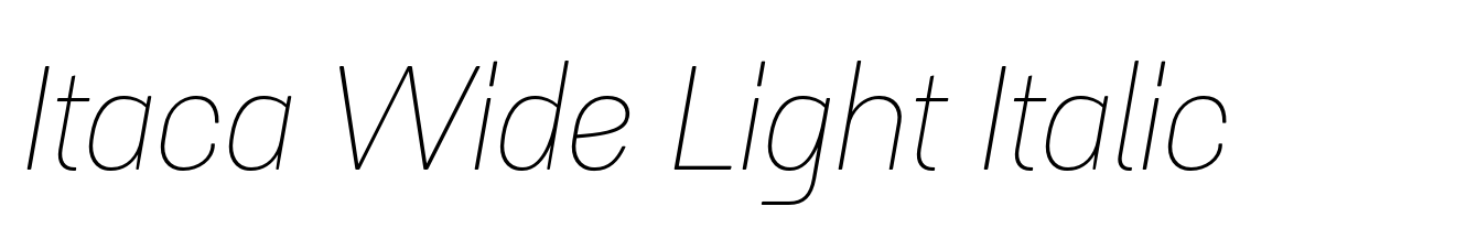 Itaca Wide Light Italic